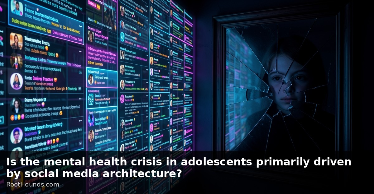 Is the mental health crisis in adolescents primarily driven by social media architecture?