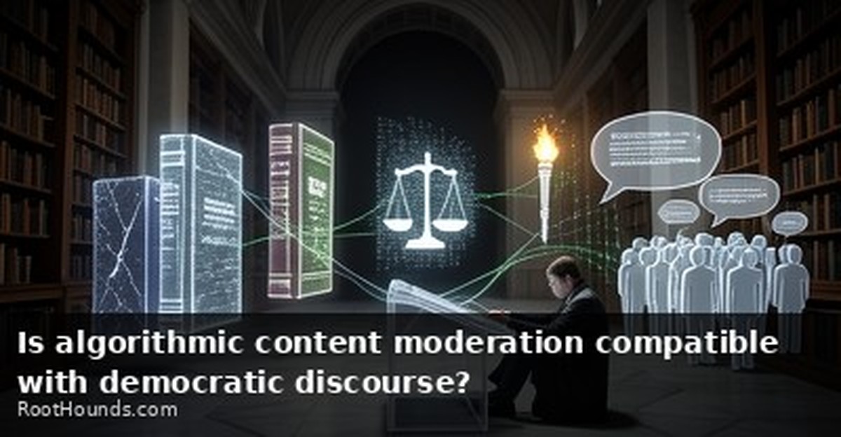 Is algorithmic content moderation compatible with democratic discourse?