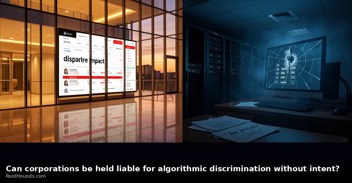 Can corporations be held liable for algorithmic discrimination without intent?