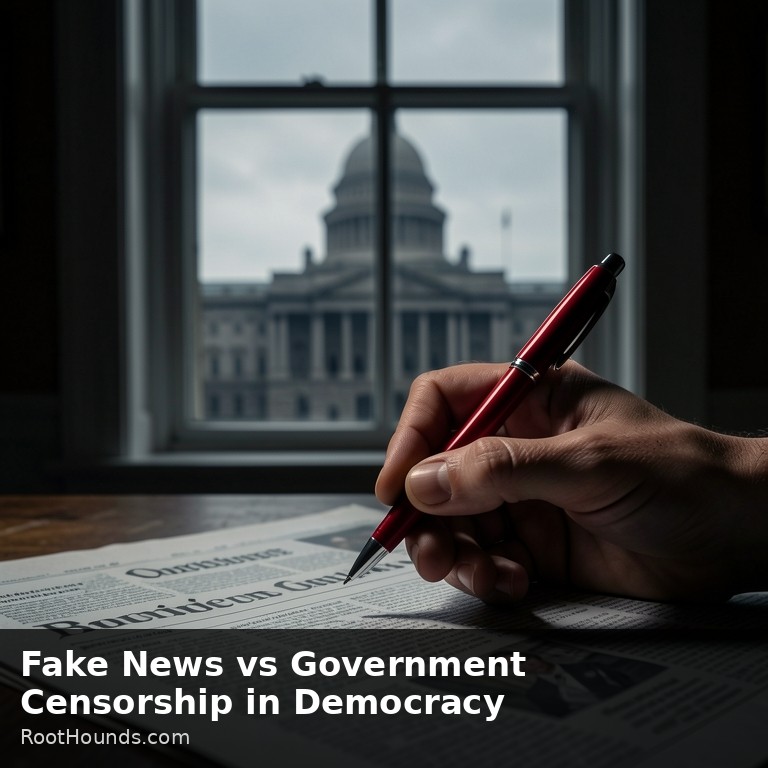Fake News vs Government Censorship in Democracy