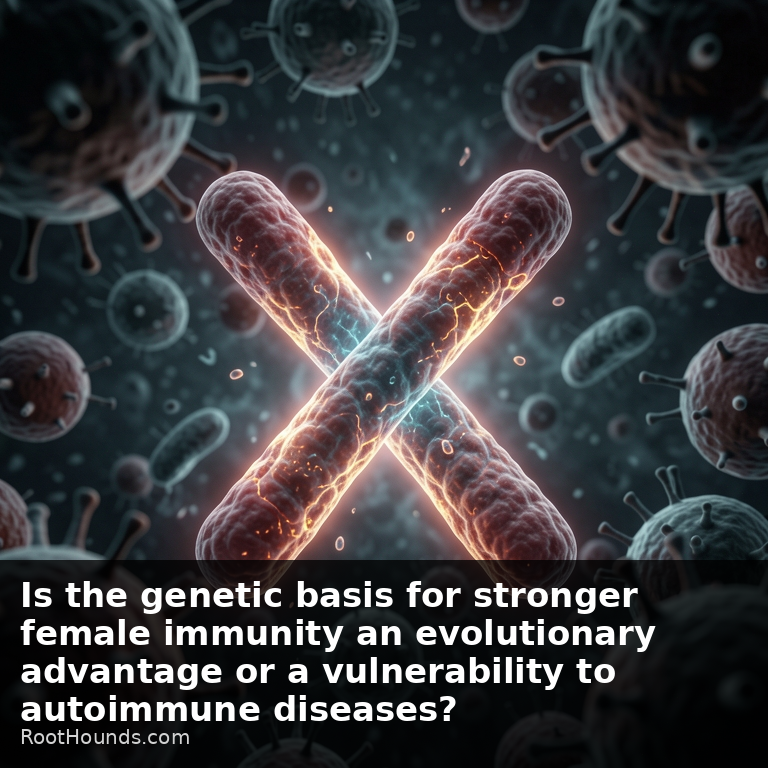 Is the genetic basis for stronger female immunity an evolutionary advantage or a vulnerability to autoimmune diseases?