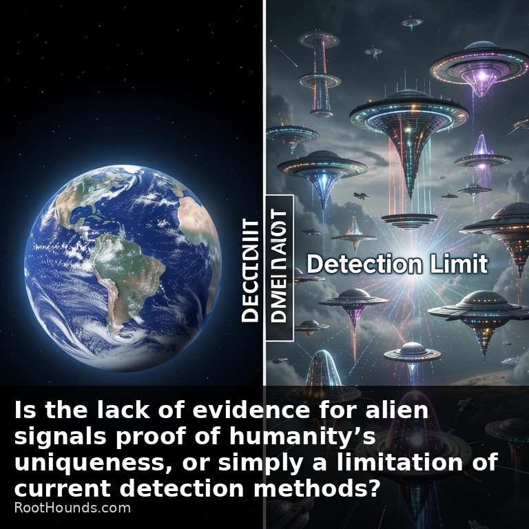 Is the lack of evidence for alien signals proof of humanity’s uniqueness, or simply a limitation of current detection methods?