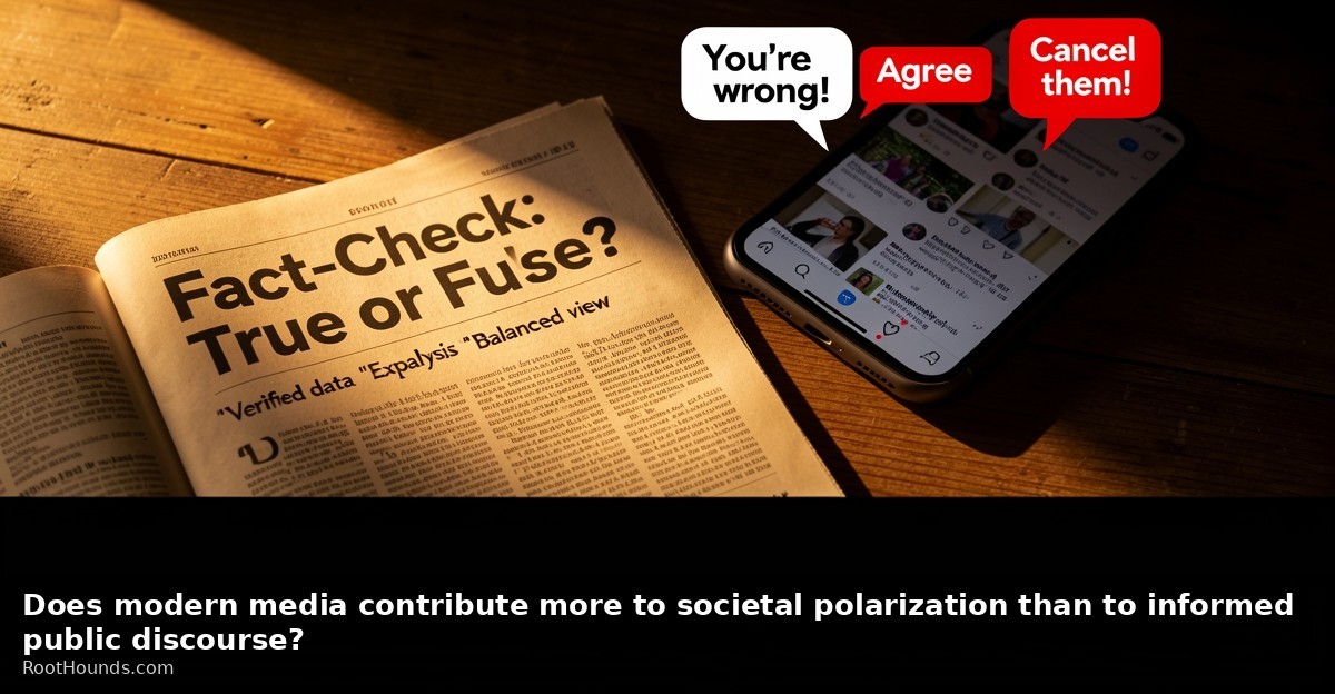 Does modern media contribute more to societal polarization than to informed public discourse?