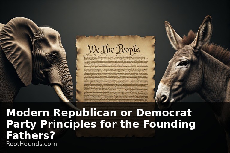 Modern Republican or Democrat Party Principles for the Founding Fathers?