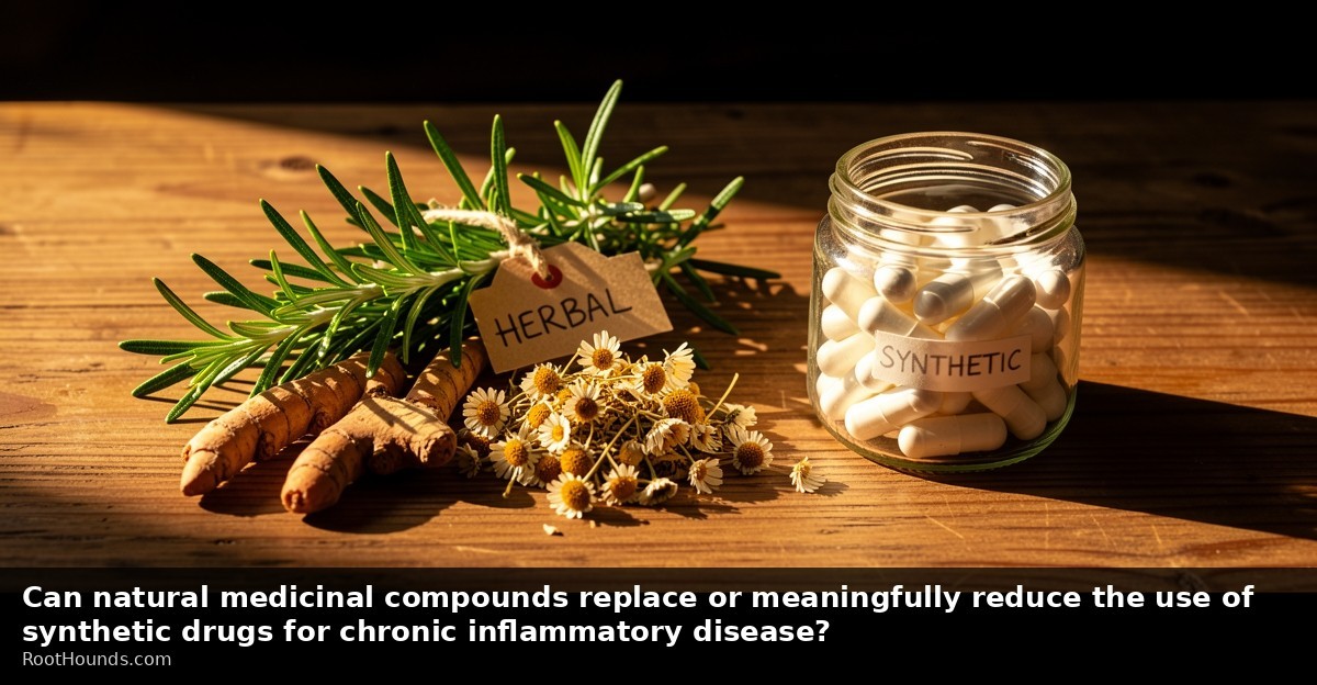 Can natural medicinal compounds replace or meaningfully reduce the use of synthetic drugs for chronic inflammatory disease?