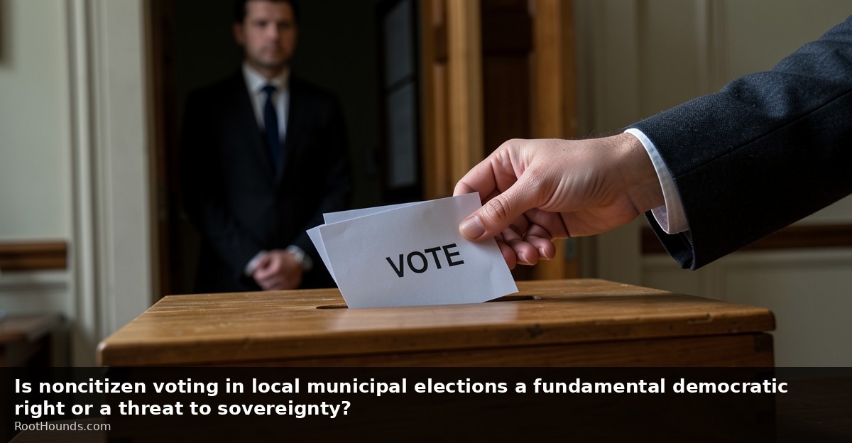 Is noncitizen voting in local municipal elections a fundamental democratic right or a threat to sovereignty?