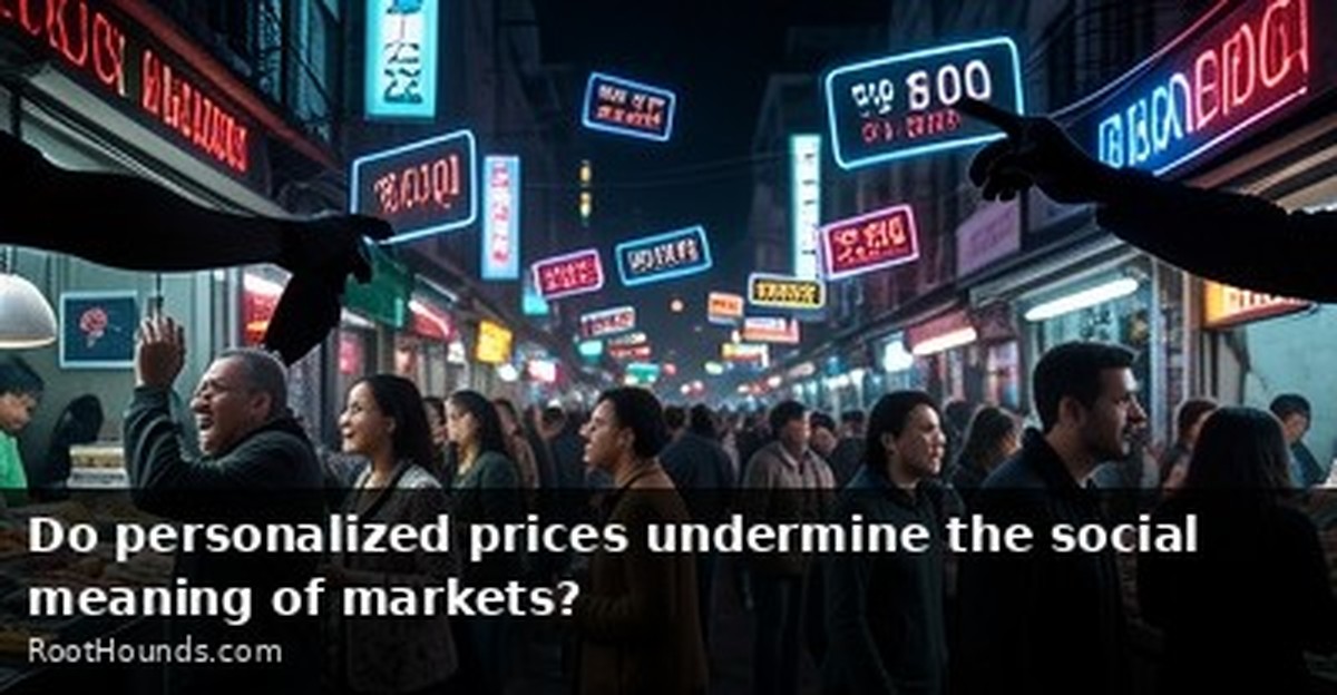 Do personalized prices undermine the social meaning of markets?
