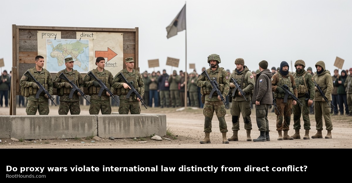 Do proxy wars violate international law distinctly from direct conflict?