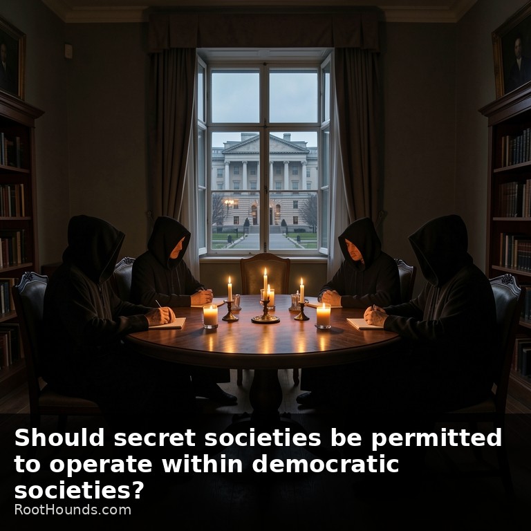 Should secret societies be permitted to operate within democratic societies?