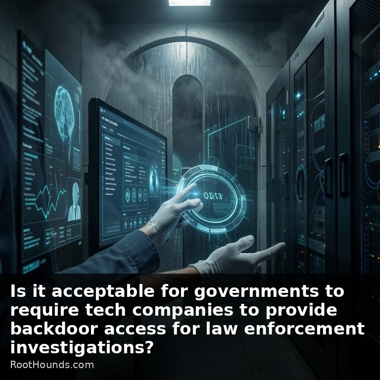 Is it acceptable for governments to require tech companies to provide backdoor access for law enforcement investigations?