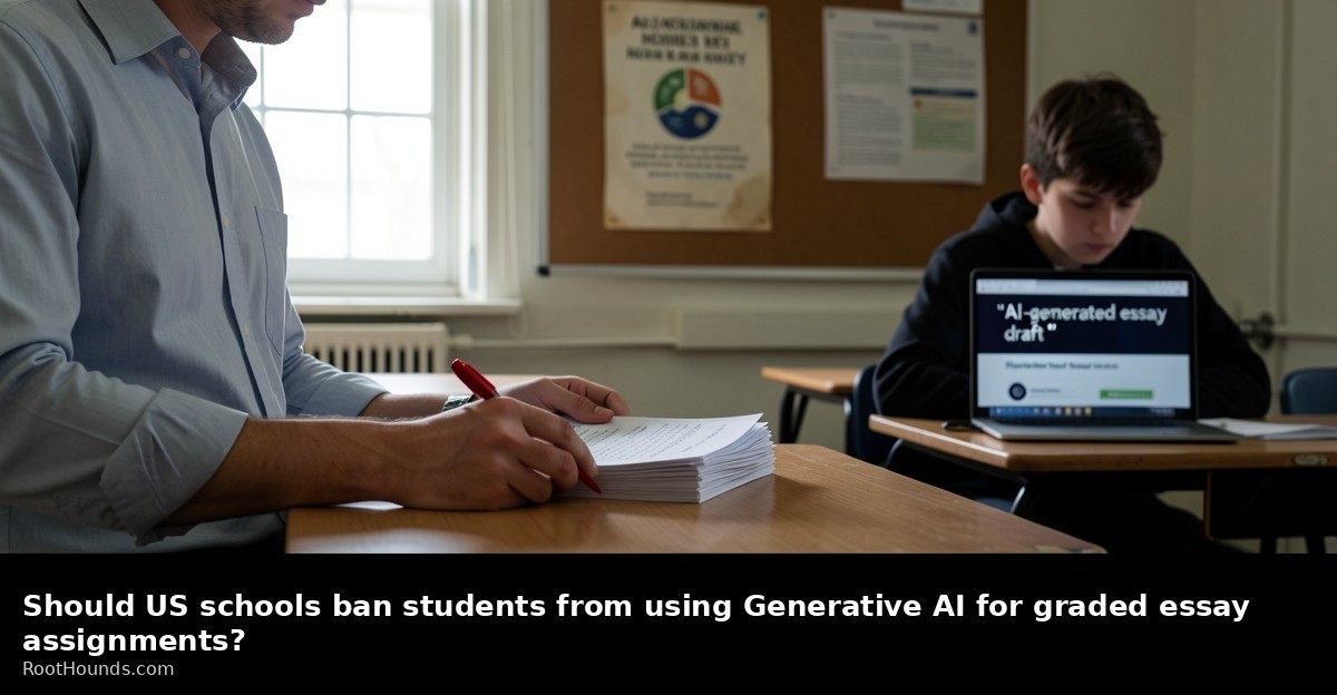 Should US schools ban students from using Generative AI for graded essay assignments?